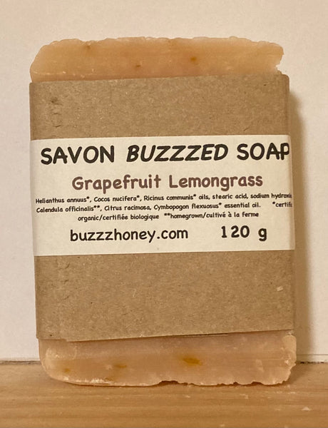 Buzzz Honey Grapefruit Lemongrass SOAP (120g) bar